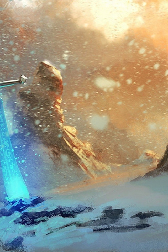 Девушка в заснеженных горах