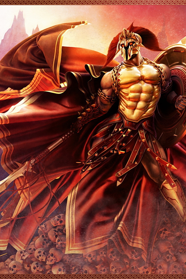 Воин на горе из черепов