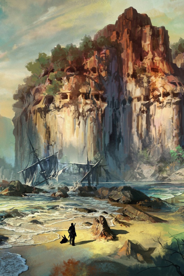 Одинокий человек у моря