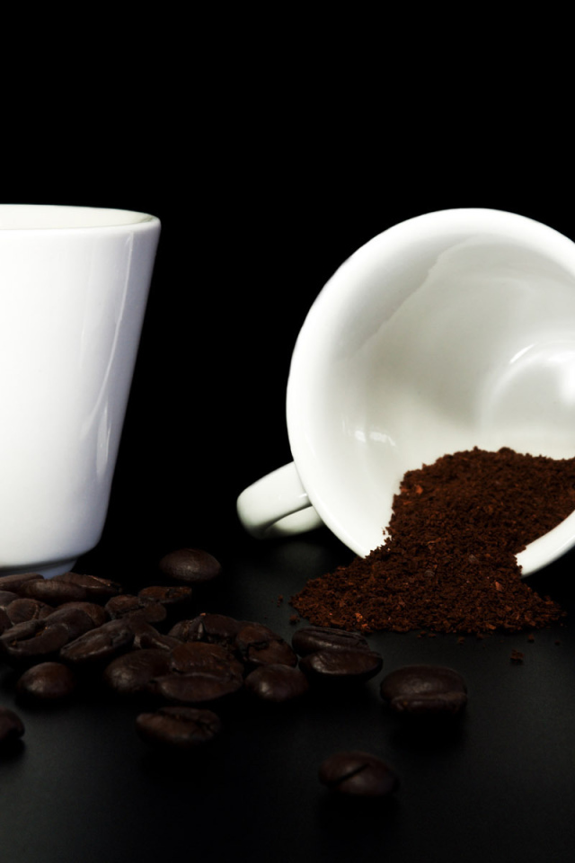 Кофе сахар и белые чашки