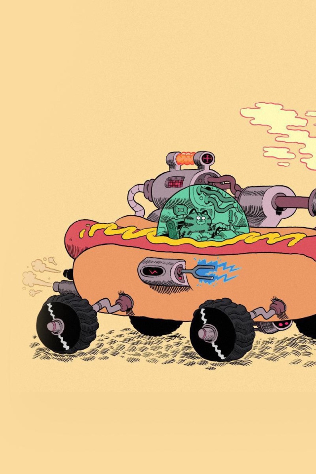 Кот в хотдоге