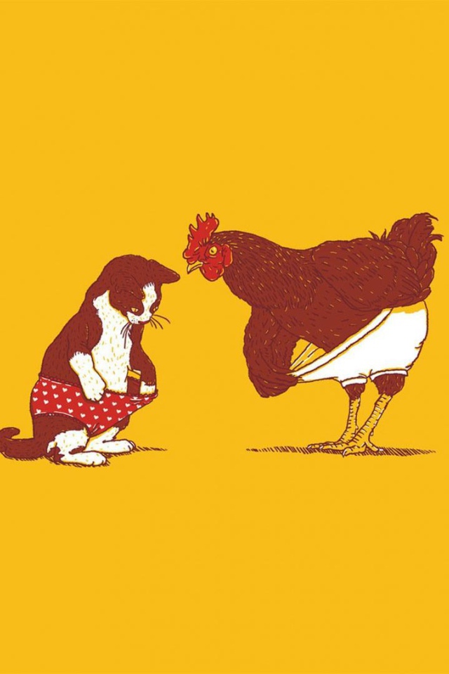 Петух и кошка