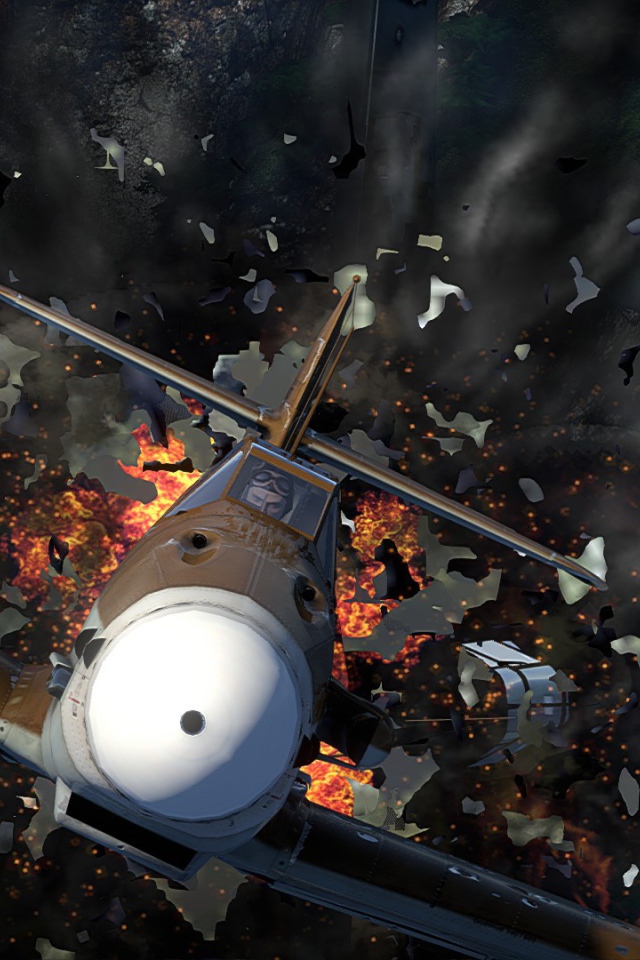 War Thunder самолет в огне