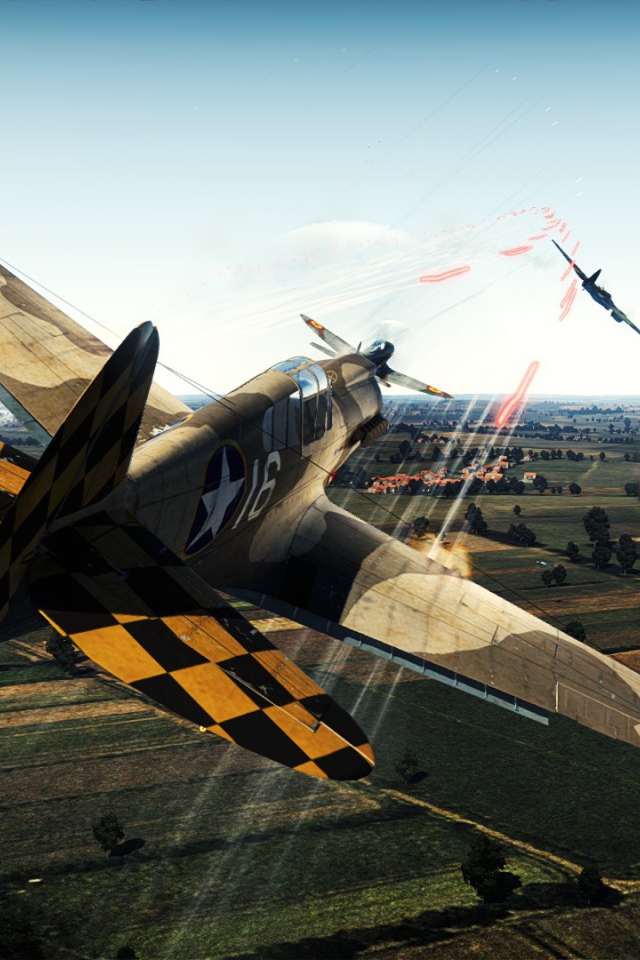 War Thunder американский самолет в бою