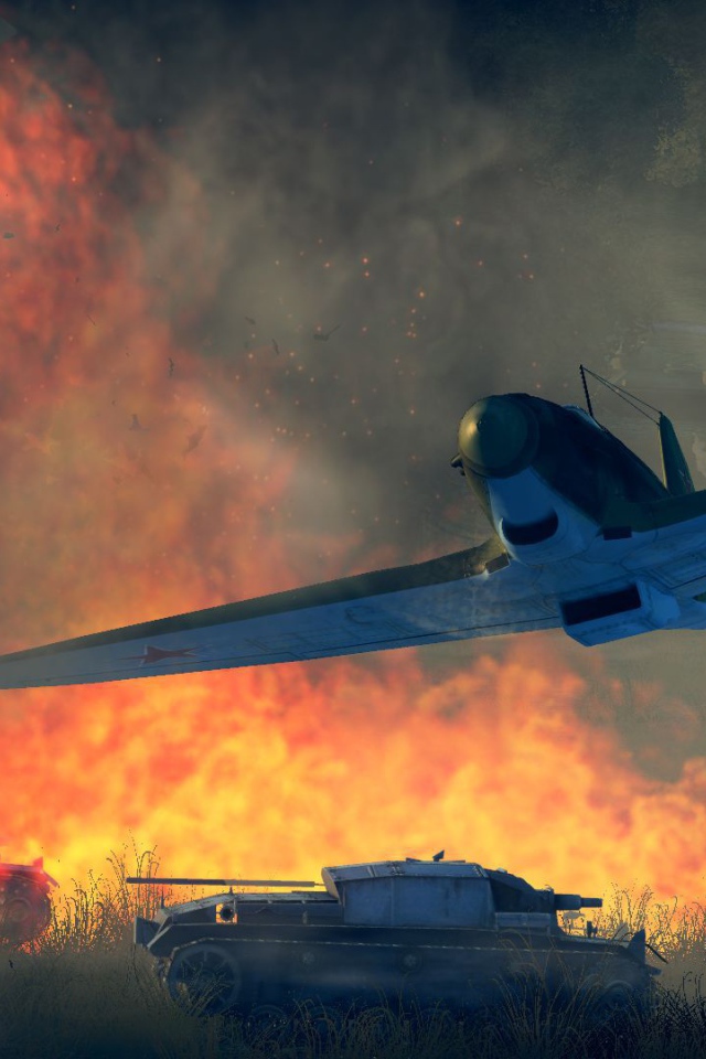 War Thunder истребитель в дыму