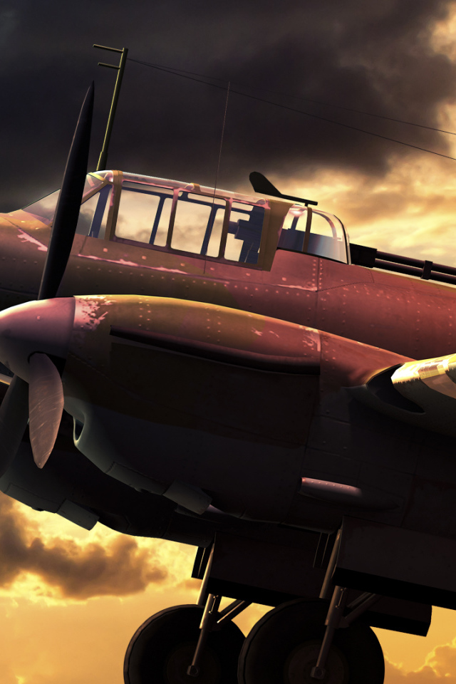 War Thunder огромный военный самолет на земле