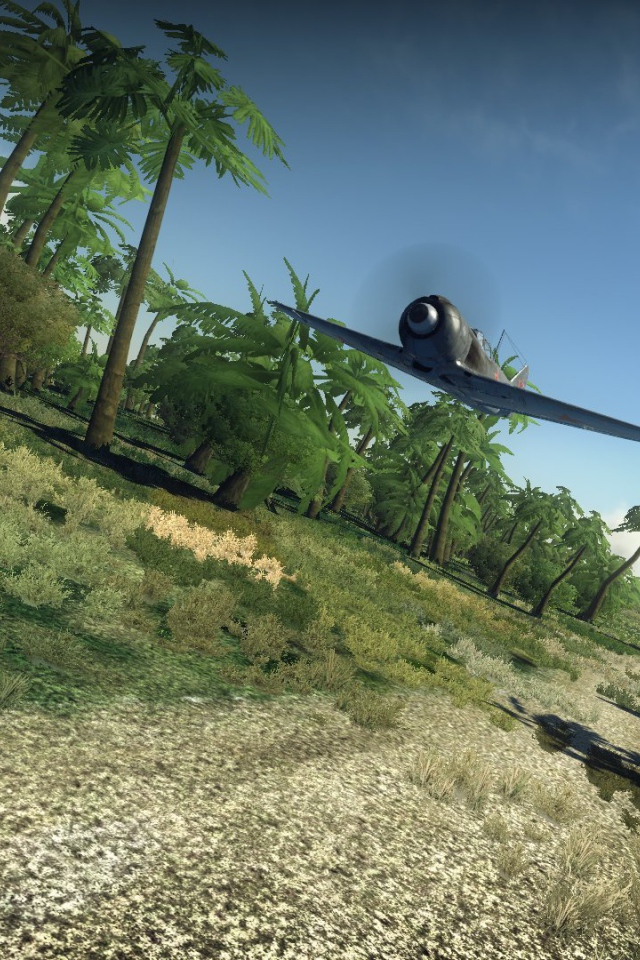 War Thunder самолет Пролетая над джунглями
