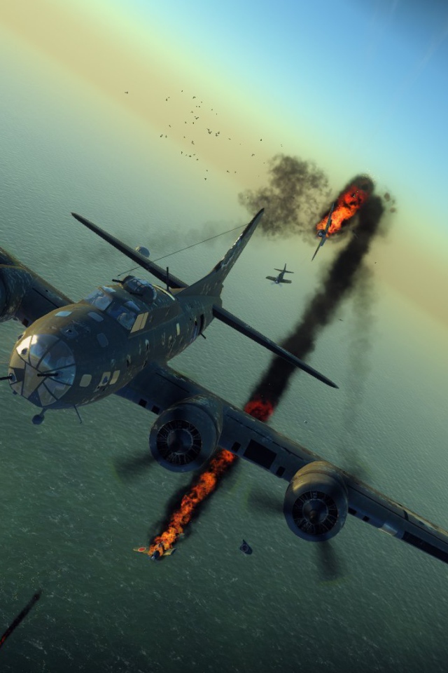 War Thunder самолет под огнем