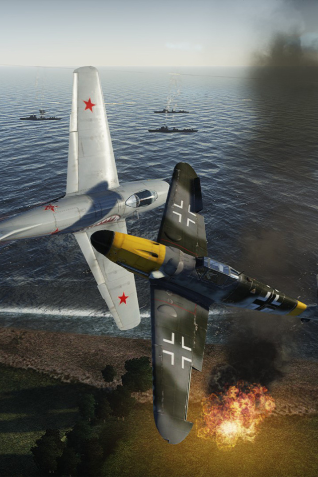 War Thunder самолеты сражаются в небесах