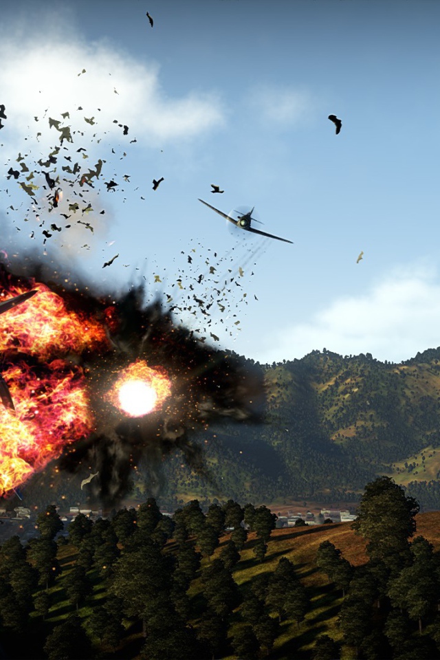 War Thunder самолет сильно пострадал