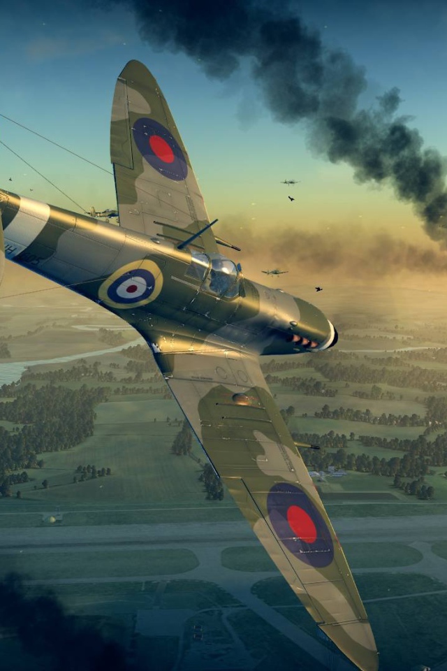 War Thunder военный самолет Японии снижается