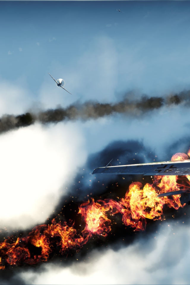 War Thunder военный самолет был подбит