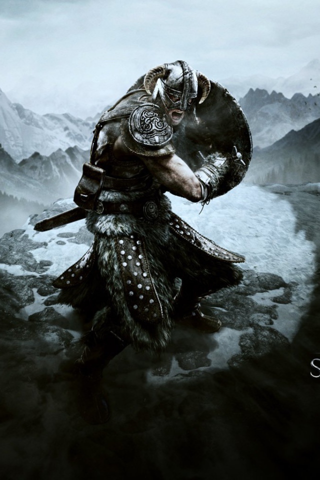 Воин из видео игры в горах