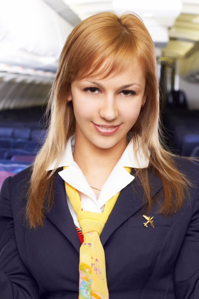 Стюардесса блондинка