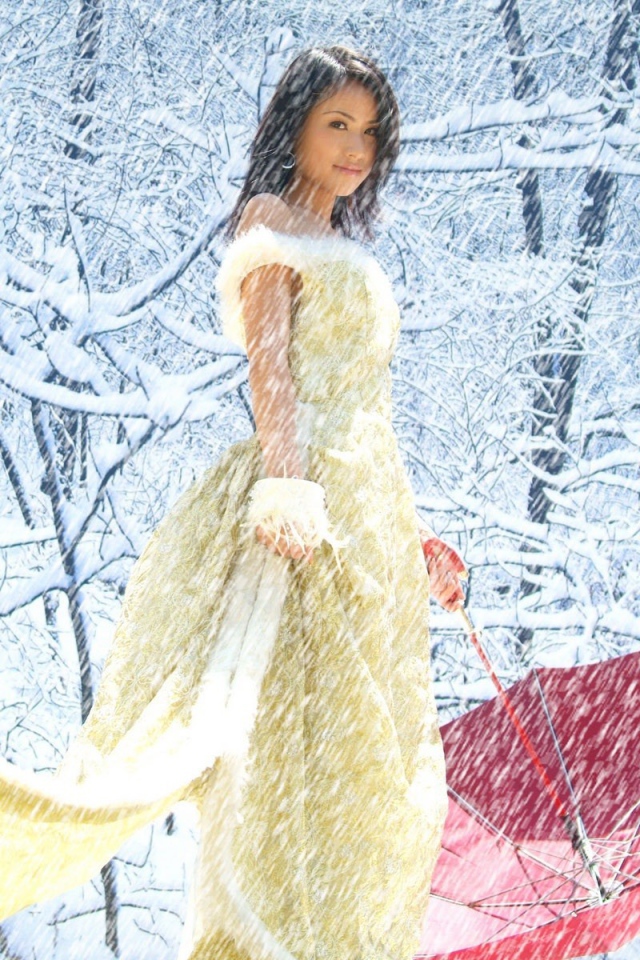 Снегурочка с зонтом