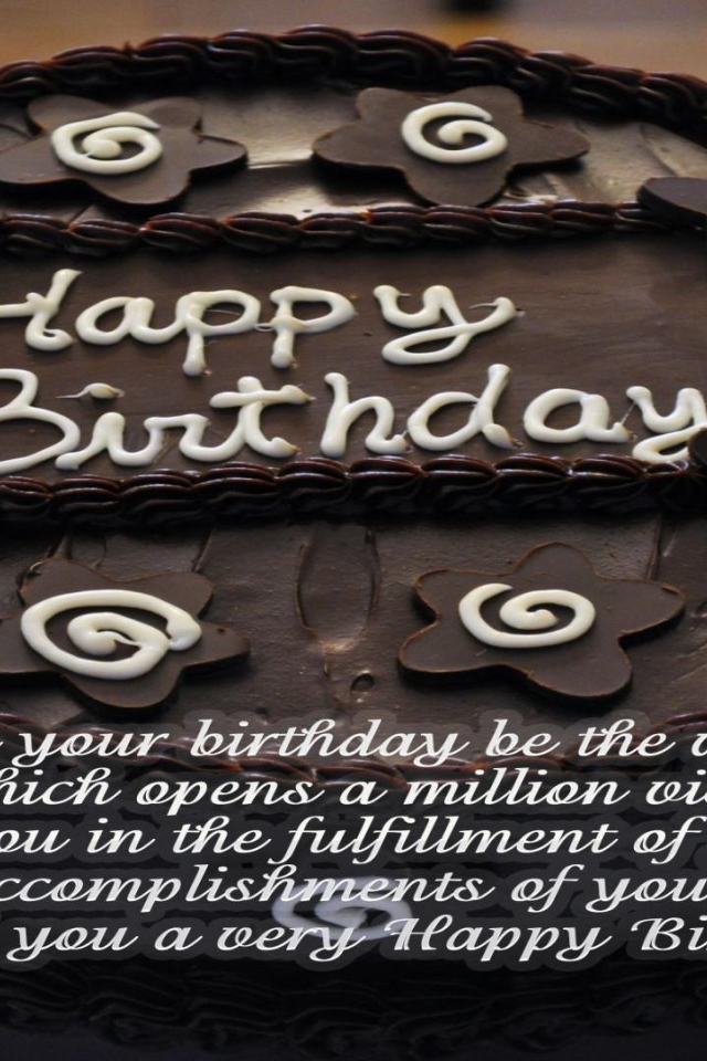 Черный шоколадный торт на день рождения