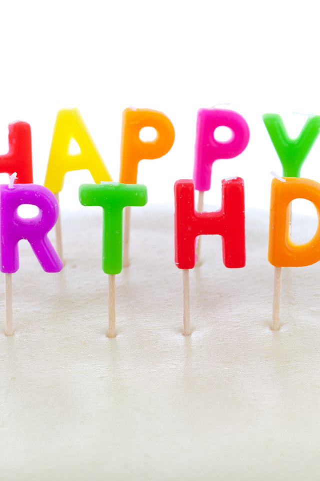 Поздравление на день рождения, белый фон