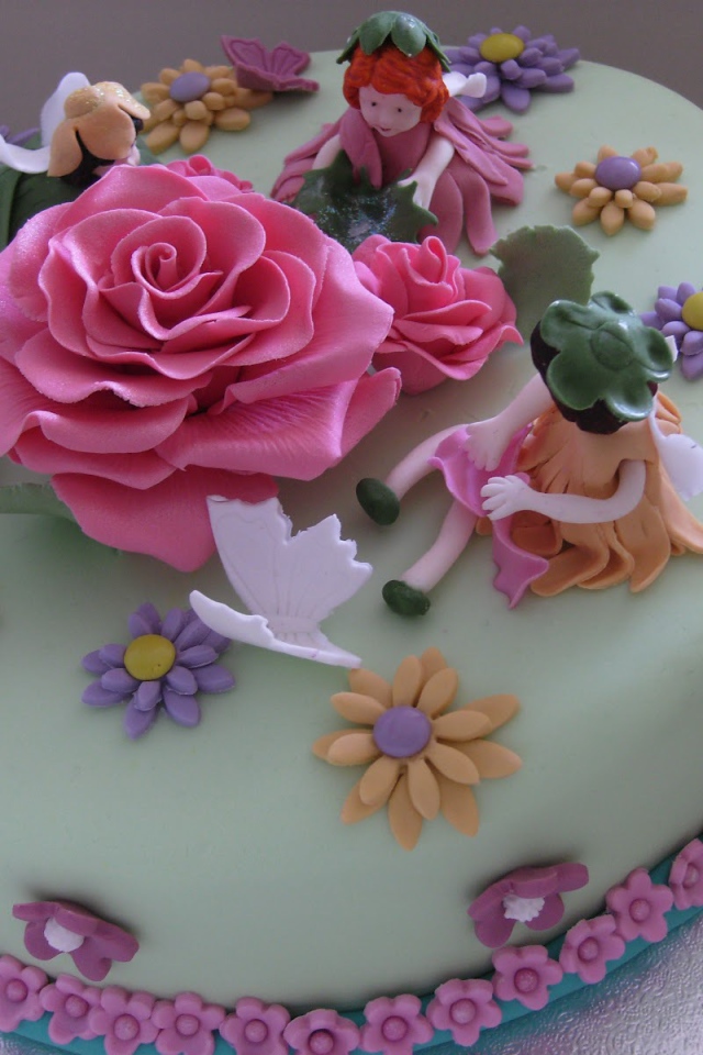  Цветочный тортик на день рождения