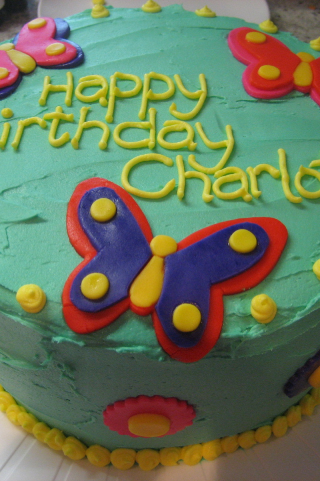  Зеленый торт на день рождения