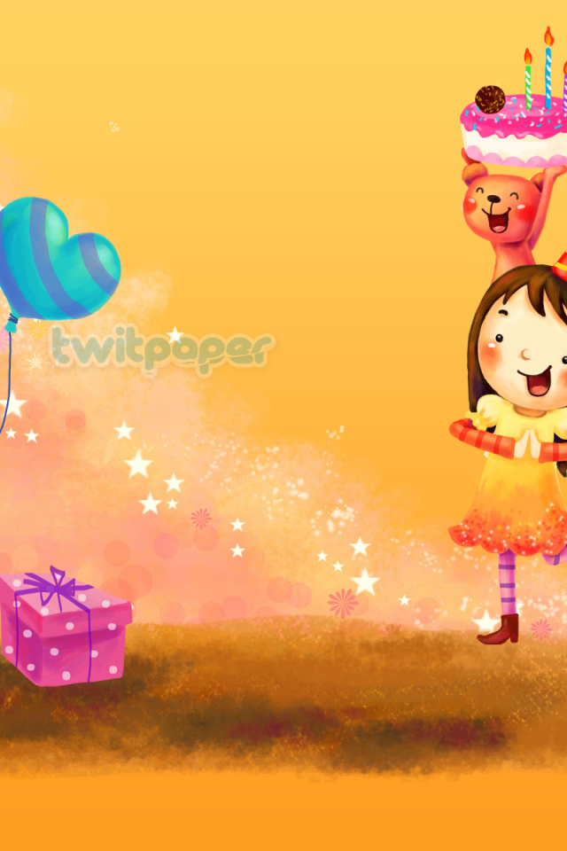 Счастливая девочка получает подарки на день рождения