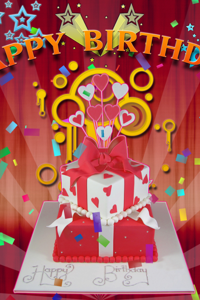 Разноцветная красивая картинка на день рождения