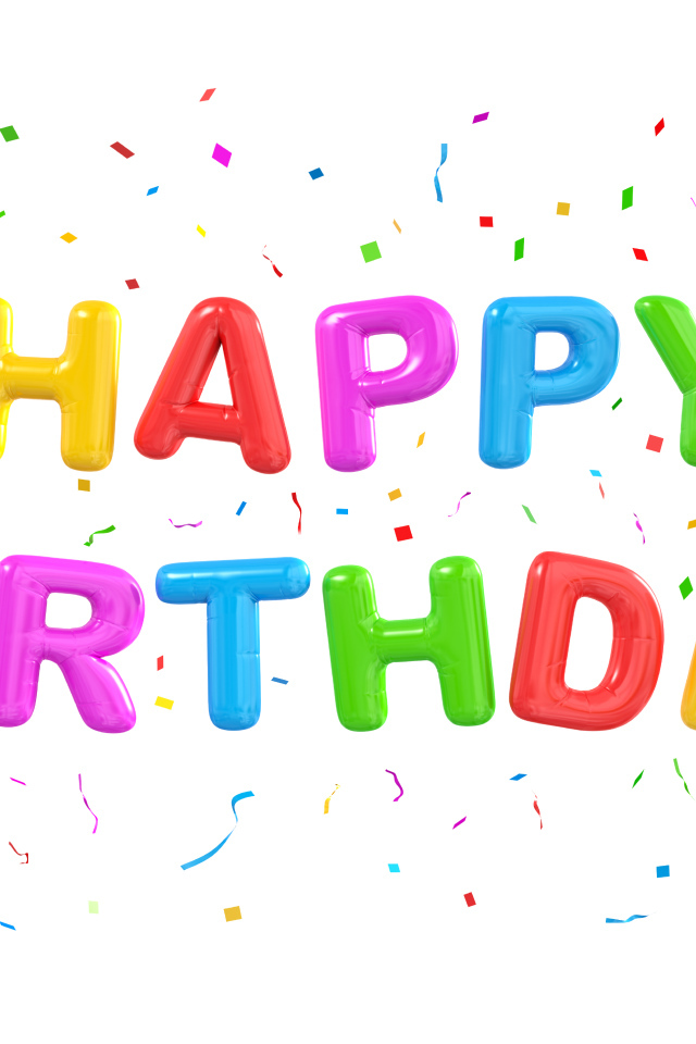 Картинка с конфетти на день рождения