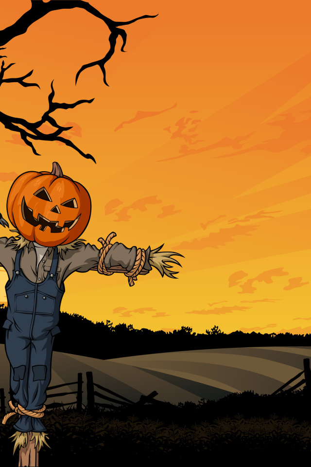 Пугало голова из тыквы