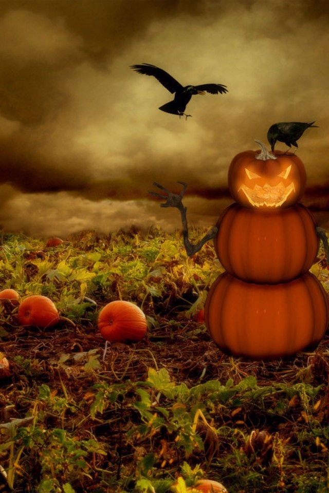 Человек сделанный из тыквы