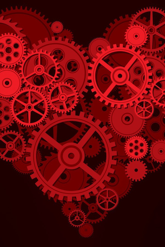 Сердечко из шестеренок