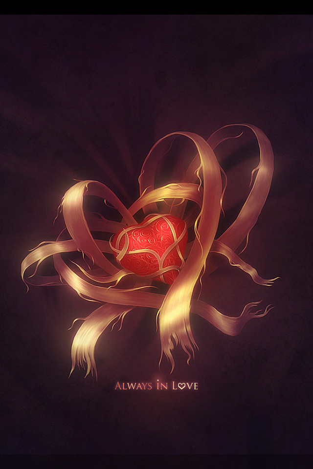 Сердечко в рваных лентах