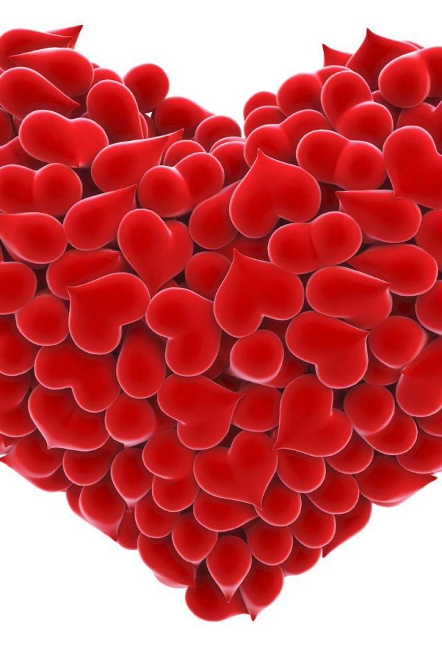 Сердце из сердечек