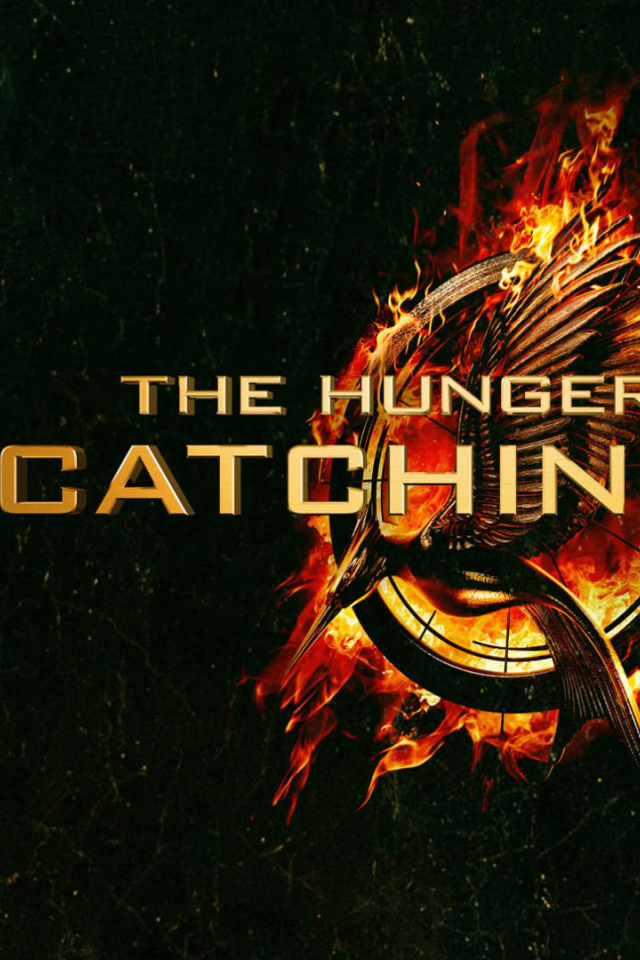 Голодные игры возгорания: логотип в зеленом фоне
