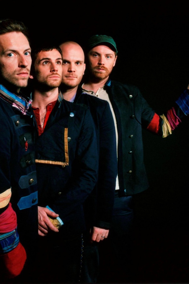 Coldplay в черном фоне