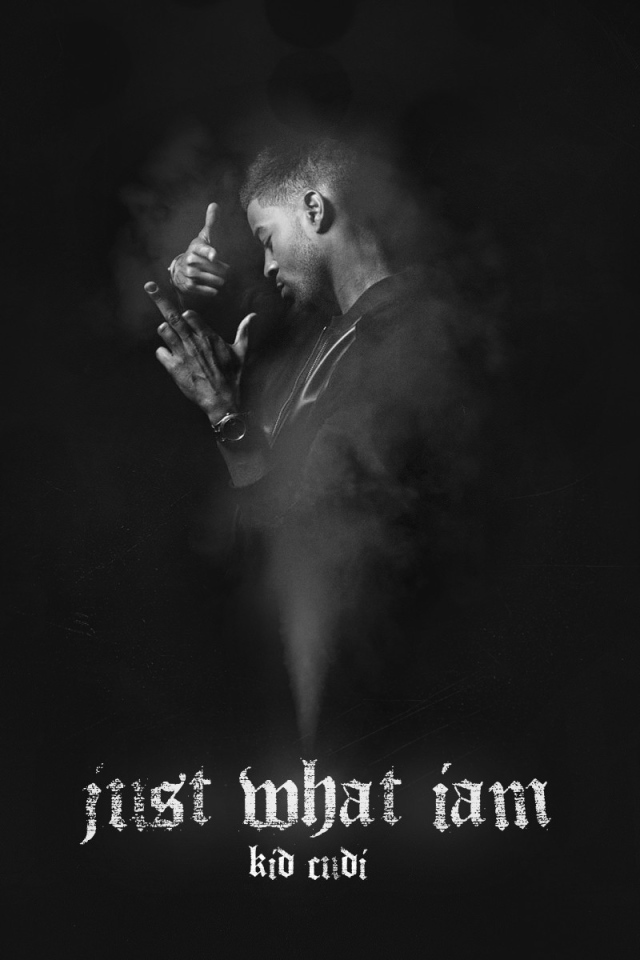 Kid Cudi на черном фоне