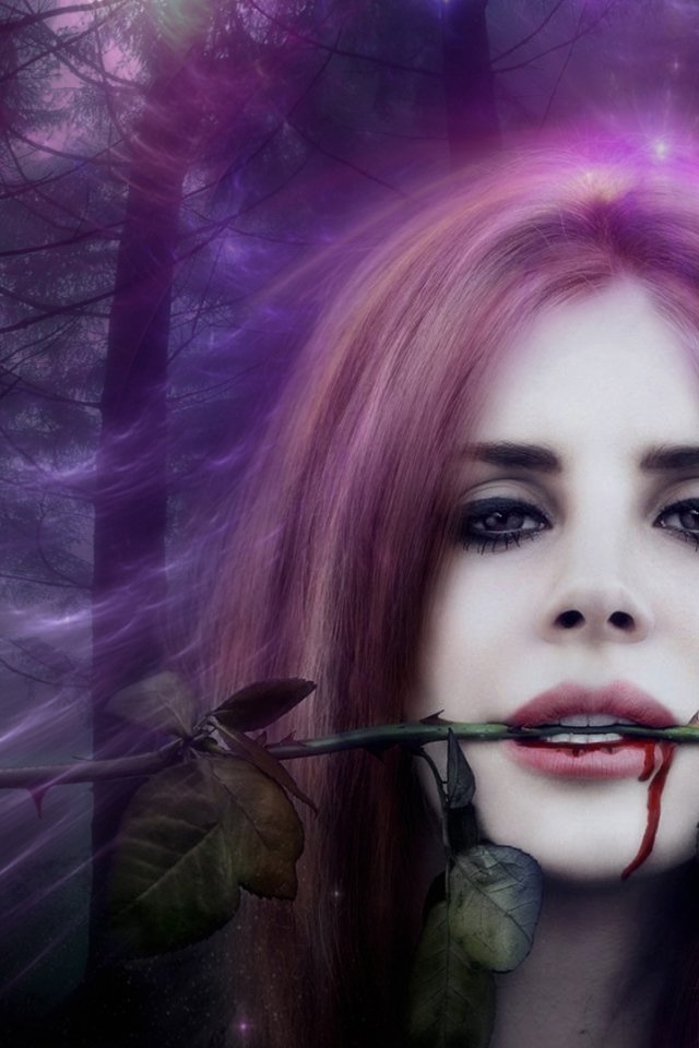 Lana Del Rey в лесу