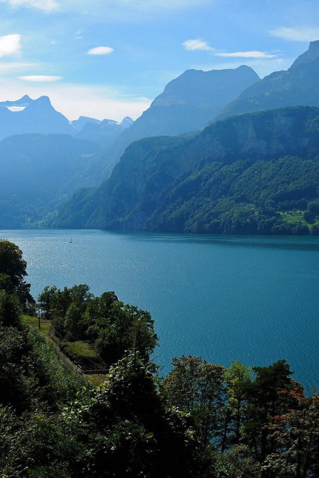 Большая река среди гор