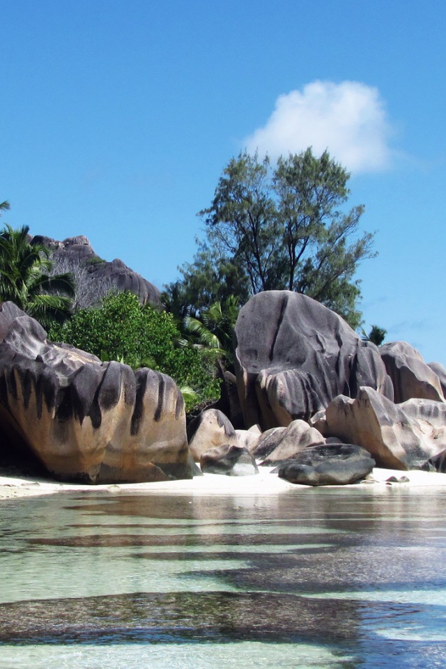 Причудливые формы камней на берегу