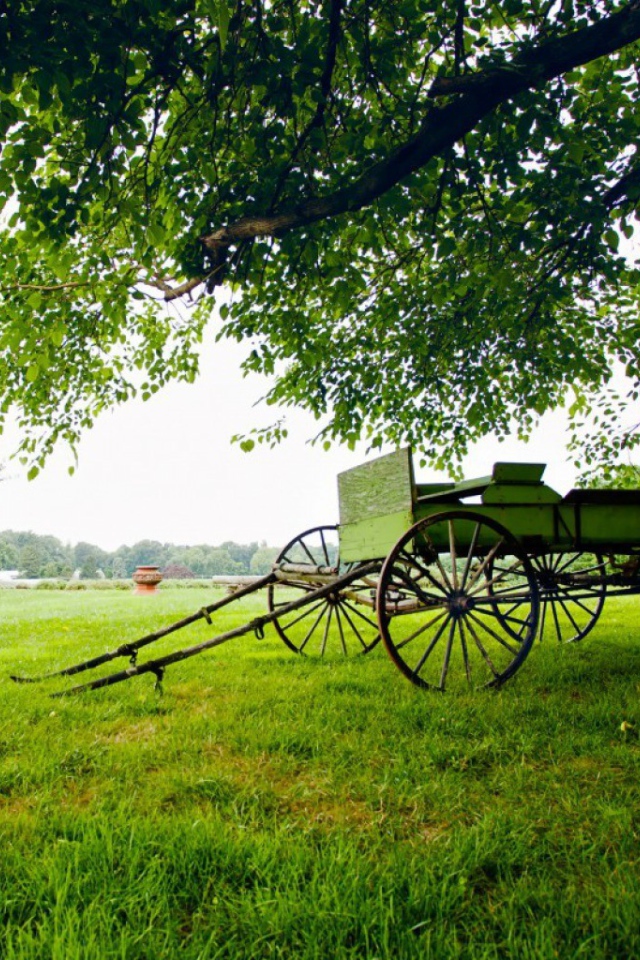 Пейзаж с телегой