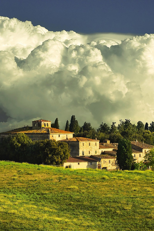 Пейзаж с грозовой тучей