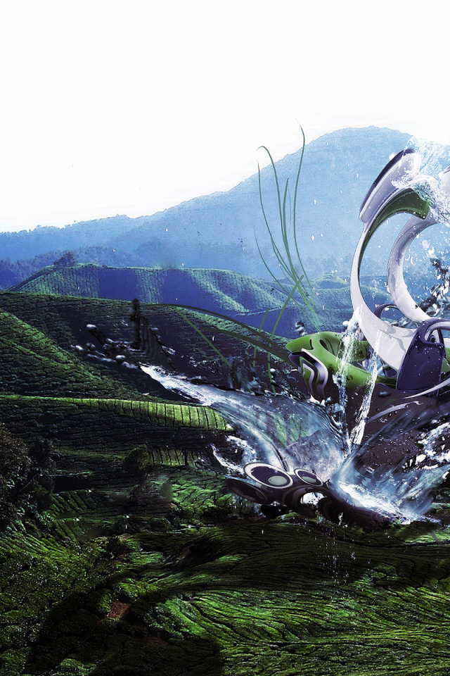 Пейзаж с абстракцией