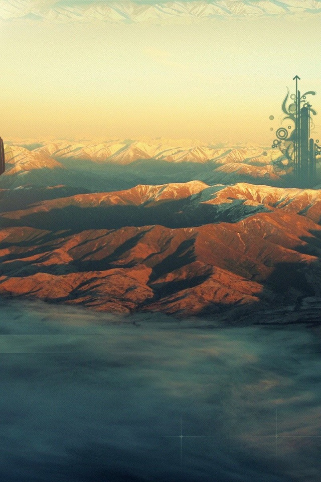 Абстрактные рисунки в горах