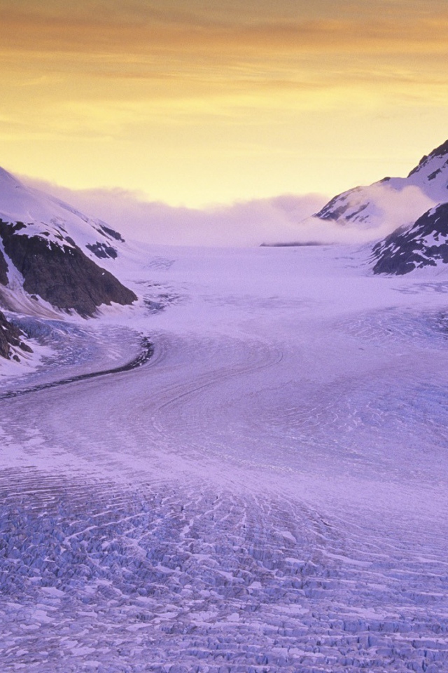 Британская Колумбия сползание ледника
