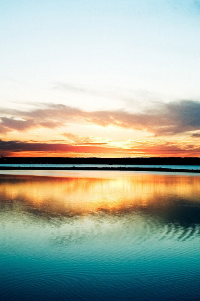 	 Рассвет пейзаж озера