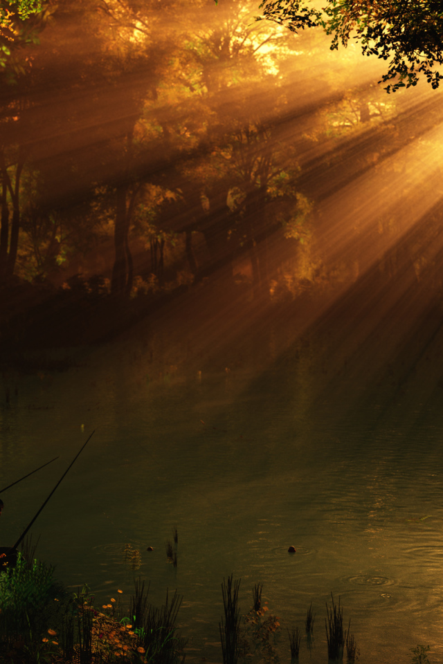 Рыбаки в солнечных лучах