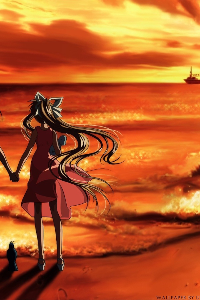 Две девочки на берегу моря