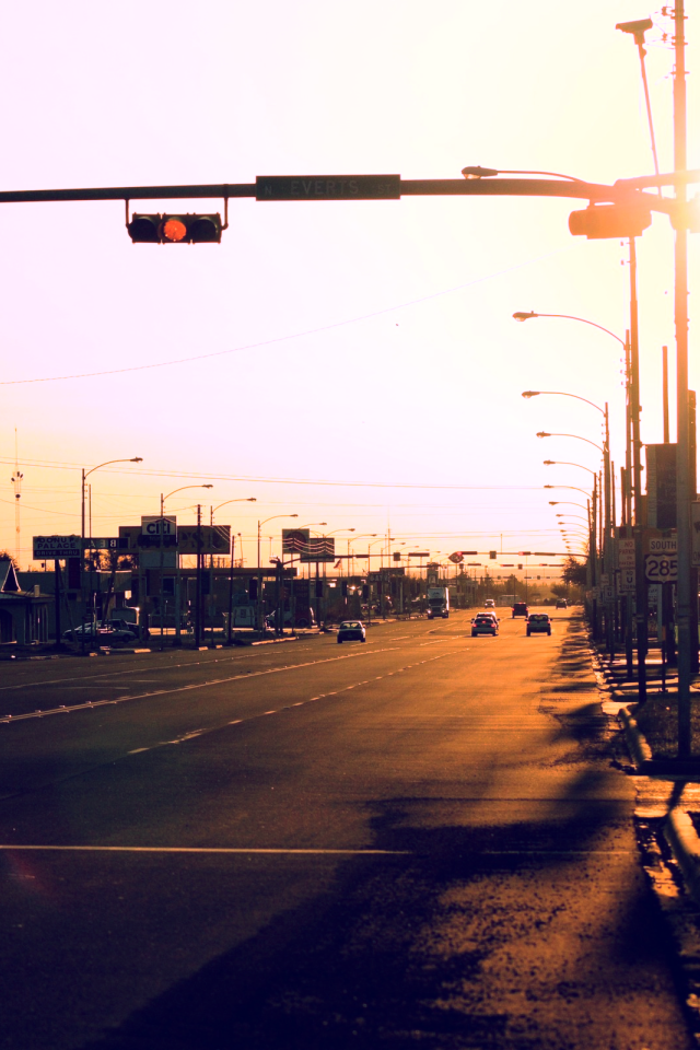 Закат на дороге