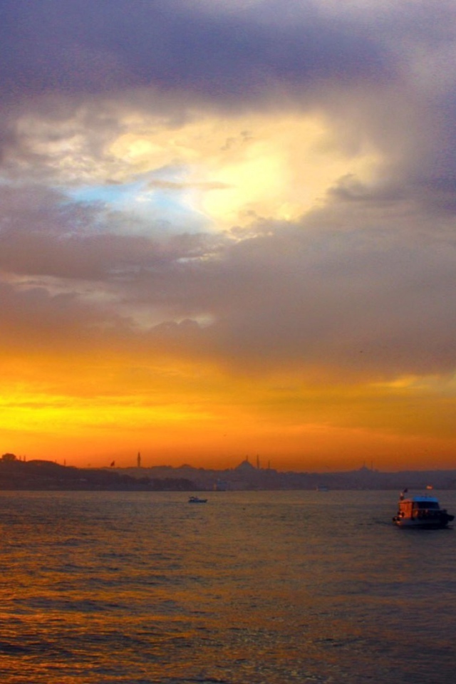 Морской пейзаж с закатом