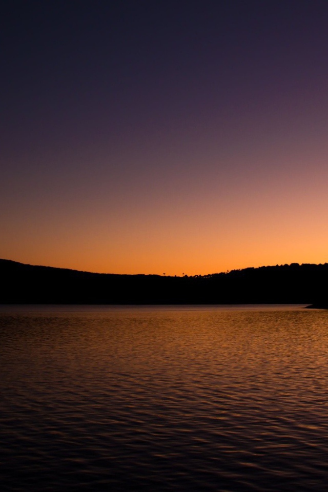 Закат с Луной на небе