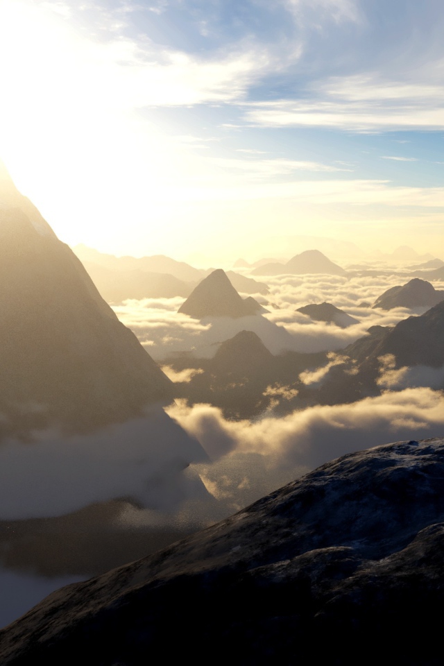 Вулкан в облаках