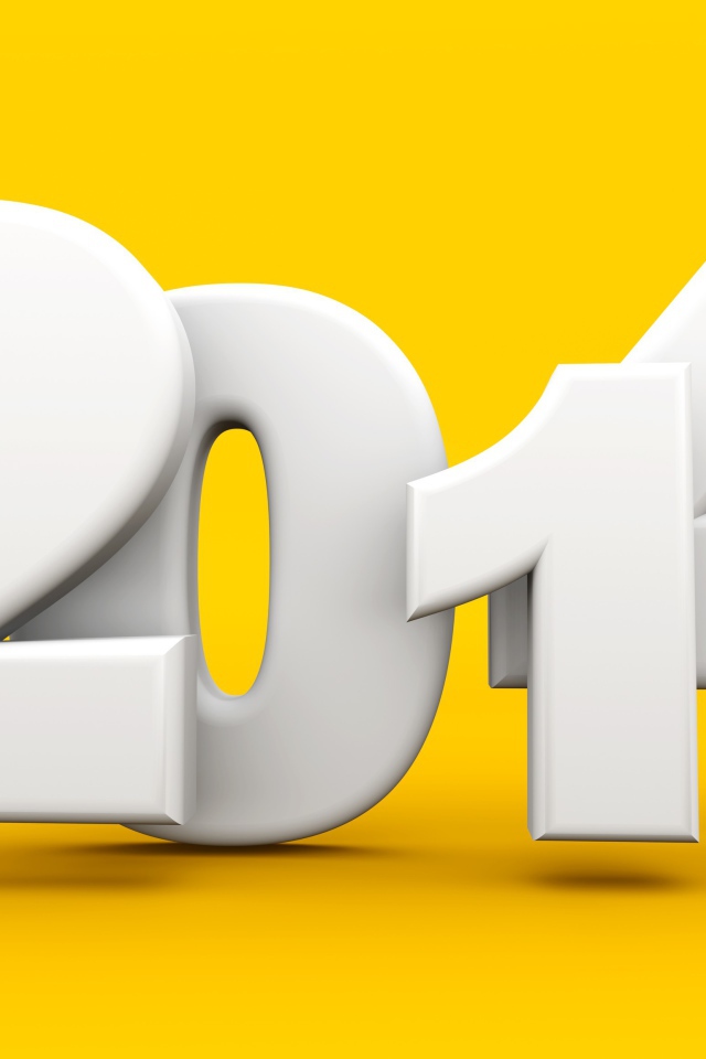 2014 на жёлтом фоне